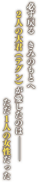 必ず戻る きみのもとへ ２人の大君（テグン）が愛したのはただ１人の女性だった